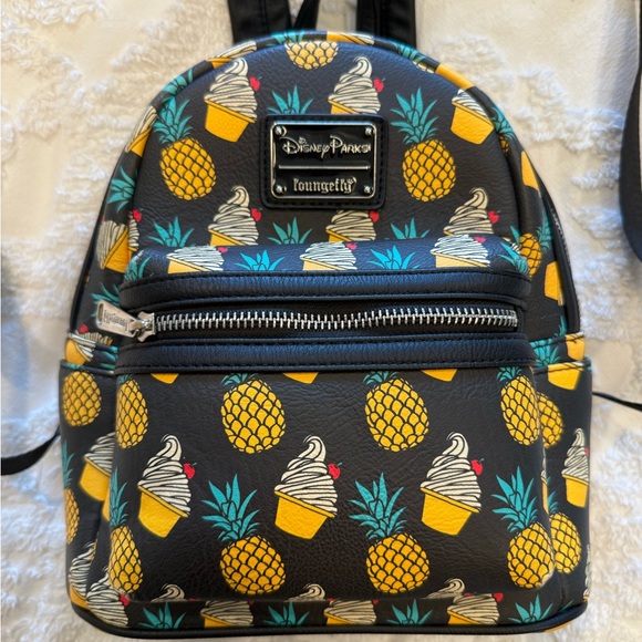 Disney Parks Loungefly Dole Whip pineapple print Backpack - Picture 2 of 8